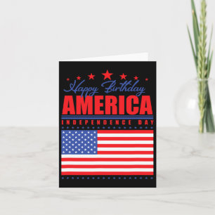 Grattis på födelsedagen Amerika Independence day d Kort