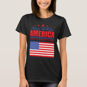 Grattis på födelsedagen Amerika Independence day d T Shirt