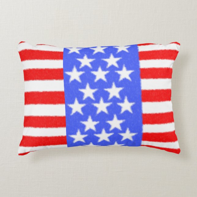 Grattis på födelsedagen Amerika,Independence day Prydnadskudde (Framsidan)