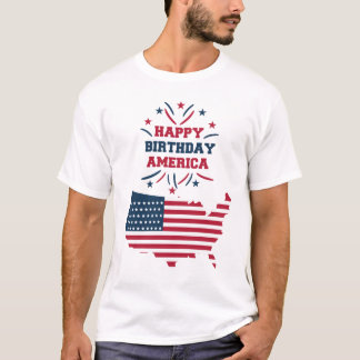 grattis på födelsedagen amerika t shirt