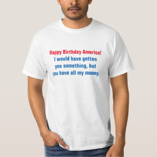 Grattis på födelsedagen Amerika T Shirt