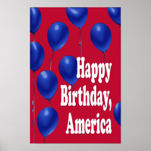 Grattis på födelsedagen, amerikansk utskrift poster