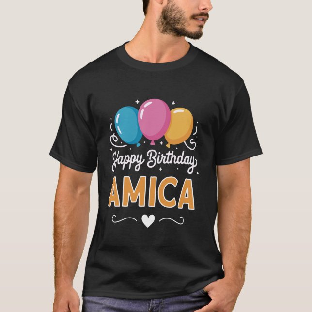 Grattis på födelsedagen Amica T Shirt (Framsida)