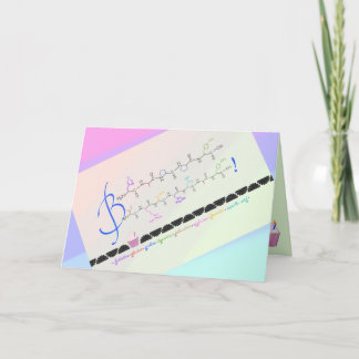 Grattis på födelsedagen - aminosyror - anpassnings kort