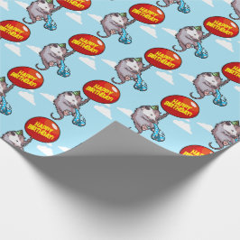 Grattis på födelsedagen! Ändra textens opossum-kna Presentpapper