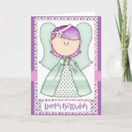 Grattis på födelsedagen Angel Girl Greeting Card Kort