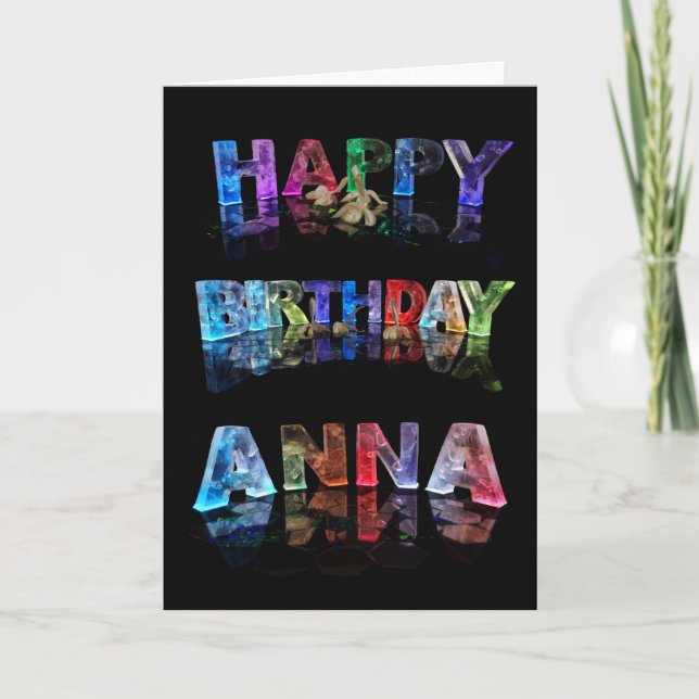 Grattis på födelsedagen Anna Card Kort (Framsida)