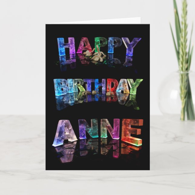 Grattis på födelsedagen Anne Card Kort (Framsida)