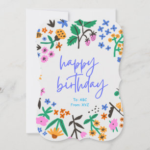 Grattis på födelsedagen Anpassade Digital Greeting Julkort
