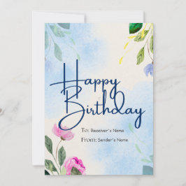 Grattis på födelsedagen Anpassade Digital Greeting Julkort