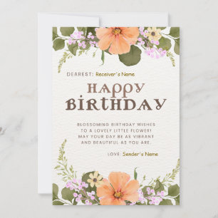 Grattis på födelsedagen Anpassade Digital Greeting Julkort