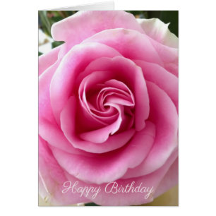 Grattis på födelsedagen Anpassade Rosa ros Hälsningskort