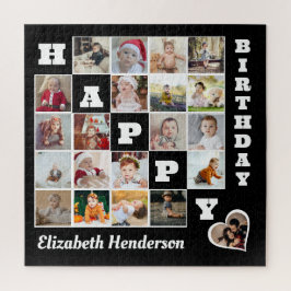 Grattis på födelsedagen Anpassningsbar 21 Photo Co Pussel