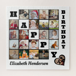 Grattis på födelsedagen Anpassningsbar 21 Photo Co Pussel