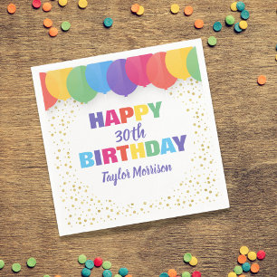 Grattis på födelsedagen Anpassningsbar år Namn fär Pappersservett