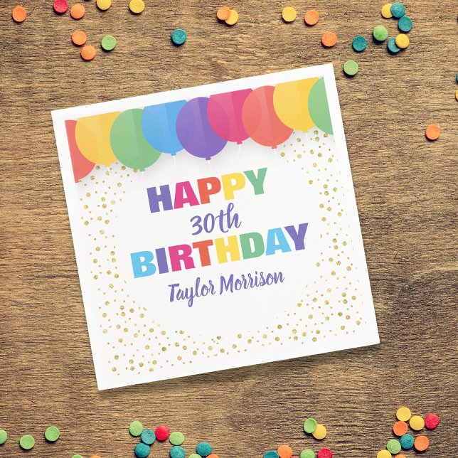 Grattis på födelsedagen Anpassningsbar år Namn fär Pappersservett (Skapare uppladdad)