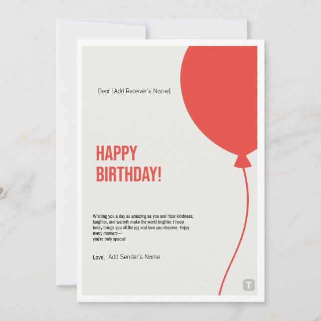 Grattis på födelsedagen Anpassningsbar-digitalkort Julkort (Framsida)