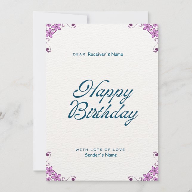 Grattis på födelsedagen anpassningsbar julkort (Framsida)