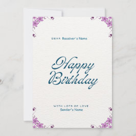 Grattis på födelsedagen anpassningsbar julkort