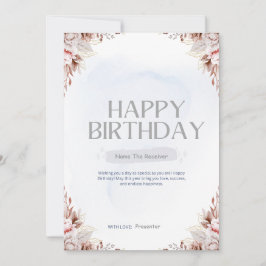 GRATTIS PÅ FÖDELSEDAGEN anpassningsbar Julkort