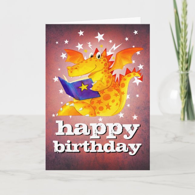 Grattis på födelsedagen! Anpassningsbar Magic Barn Kort (Framsida)