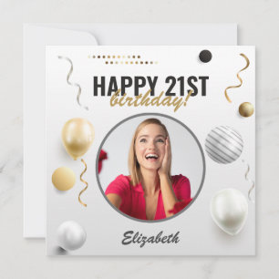 Grattis på födelsedagen Anpassningsbar Modern Phot