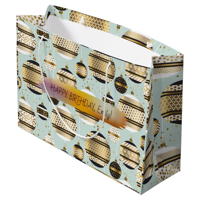 Grattis på födelsedagen Anpassningsbar Text trendi (Baksidan Vinklad)