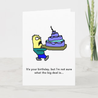 Grattis på födelsedagen, antar jag kort