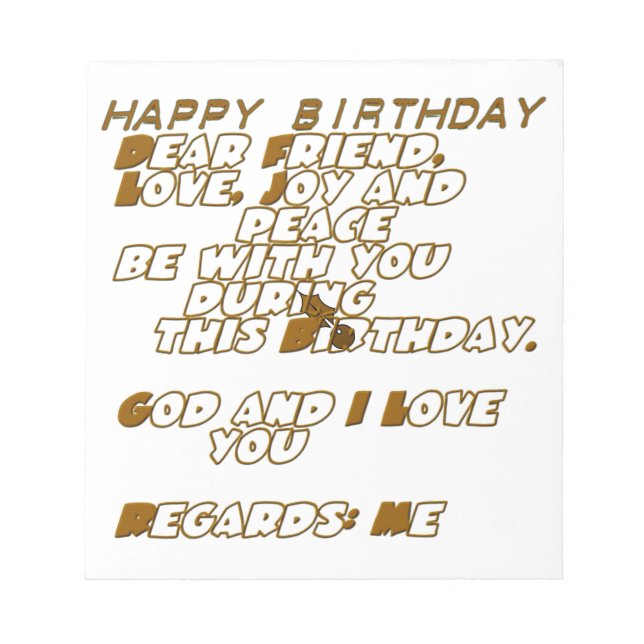 Grattis på födelsedagen anteckningsblock (Framsida)