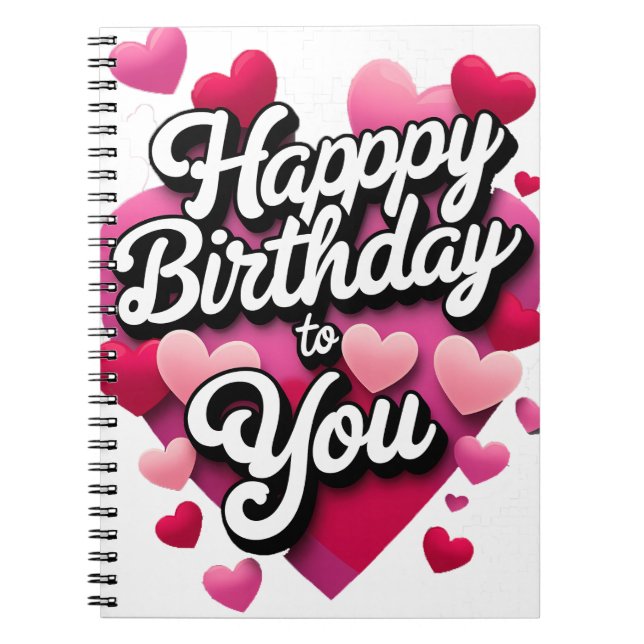 Grattis på födelsedagen anteckningsbok (Framsidan)