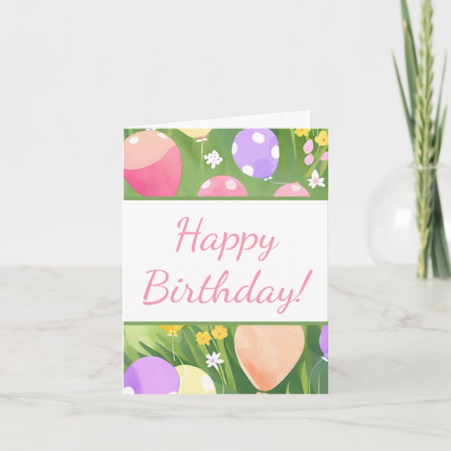 Grattis på födelsedagen! anteckningskort (Framsida)