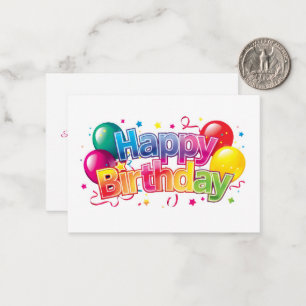 Grattis på födelsedagen anteckningskort