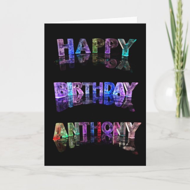 Grattis på födelsedagen Anthony Card Kort (Framsida)