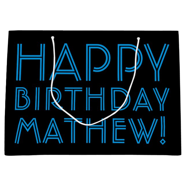 Grattis på födelsedagen (ANY NAMN) | Blått och sva (Framsidan)