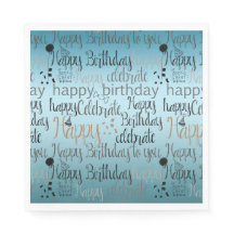 Grattis på födelsedagen Aqua Ombre