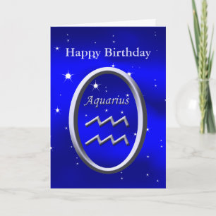 Grattis på födelsedagen Aquarius Greeting Card Kort