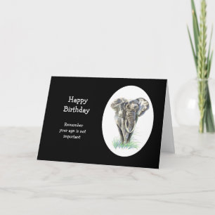 Grattis på födelsedagen är irrelevant Funny Elepha Kort