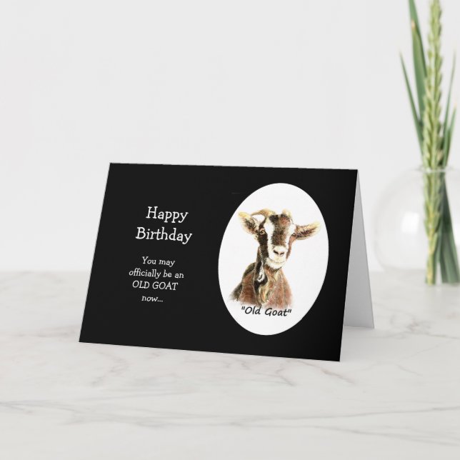 Grattis på födelsedagen är officiellt gammal get w kort (Framsida)
