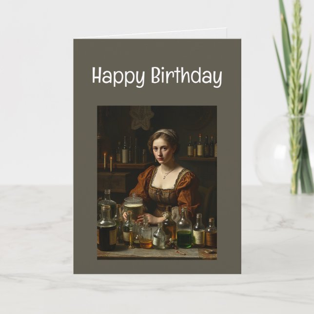 Grattis på födelsedagen Att bli äldre läkemedel Kort (Framsida)