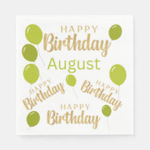 Grattis på födelsedagen August födelsedagar Papper