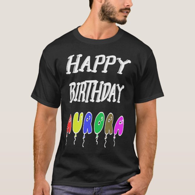 Grattis på födelsedagen Aurora T Shirt (Framsida)