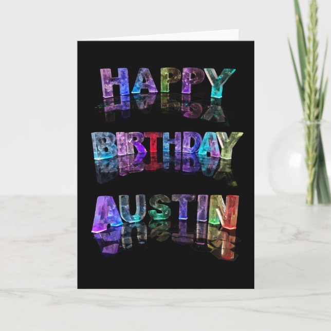 Grattis på födelsedagen Austin Card Kort (Framsida)