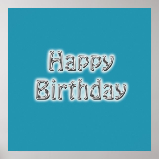 Grattis på födelsedagen Autograf Poster (Framsidan)