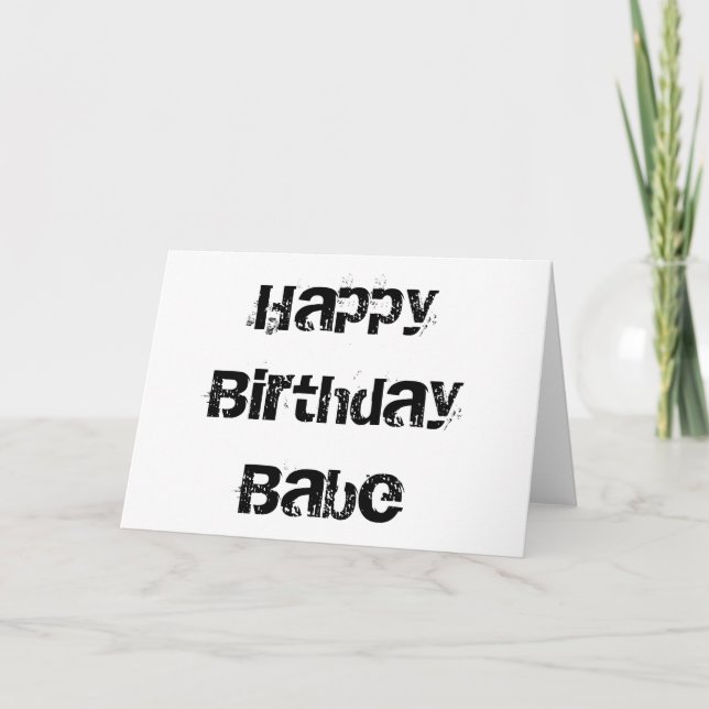 Grattis på födelsedagen Babe Card Kort (Framsida)