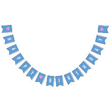 Grattis på födelsedagen Baby blue Vita Polka dots