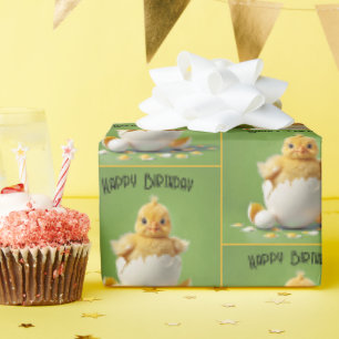Grattis på födelsedagen Baby Chick Presentpapper