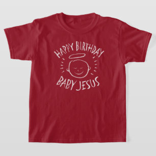 Grattis på födelsedagen Baby Jesus - den kristna j Tee Shirt