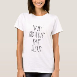 Grattis på födelsedagen Baby Jesus roliga jul T Shirt