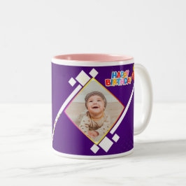 Grattis på födelsedagen Baby Kids Bild Två-Tonad Mugg