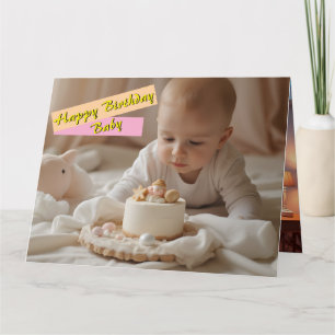 Grattis på födelsedagen Baby-kort - digitalt Kort